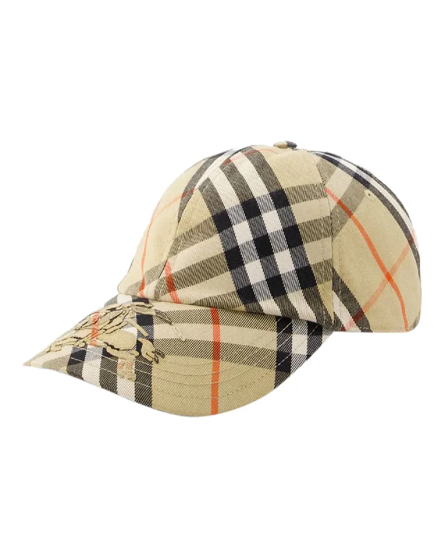 Bias Check Cap - Burberry - Synthetic - Beige