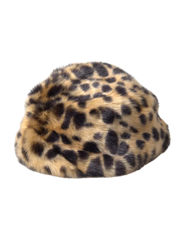 Dolce & Gabbana  Leopard Fur Women Bucket Women's Hat