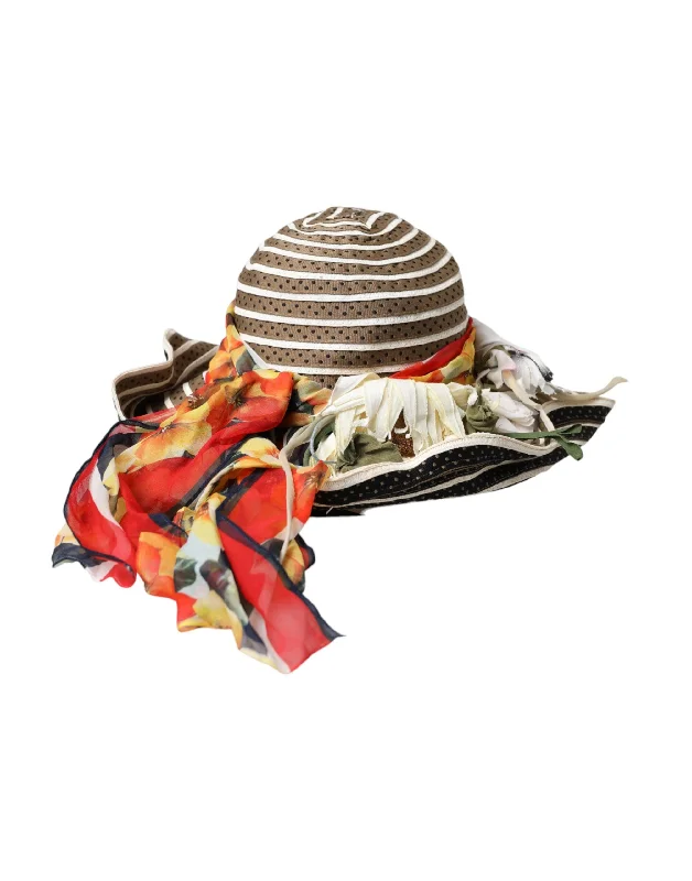 Dolce & Gabbana multi Fantasy Wide Brim Floppy Women's Hat