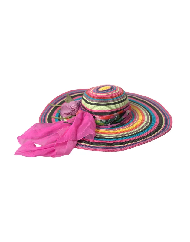 Dolce & Gabbana multi Fantasy Wide Brim Floppy Women's Hat