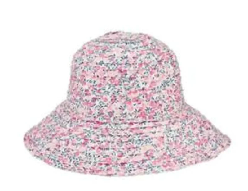 Floral Floppy Brimmed Sun Hat In Pink