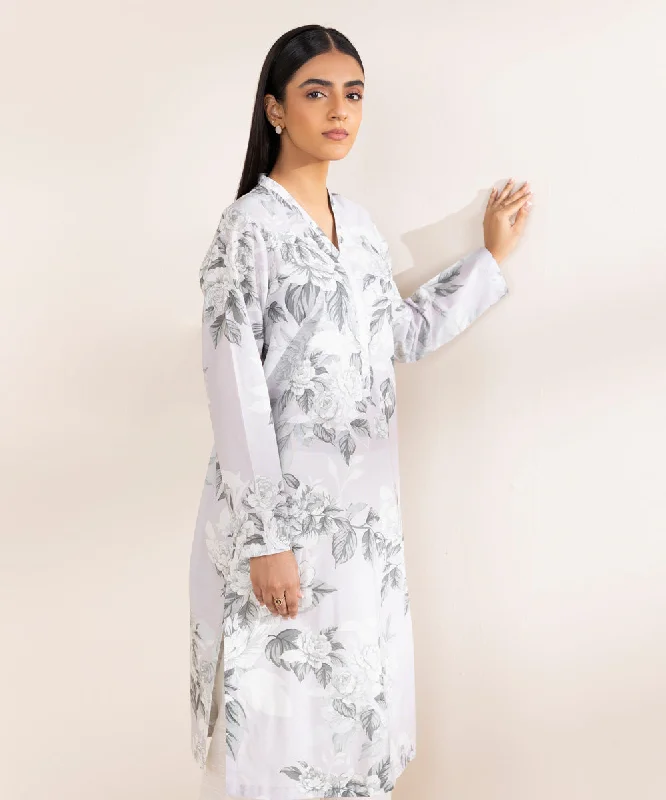 Printed Khaddar Shirt