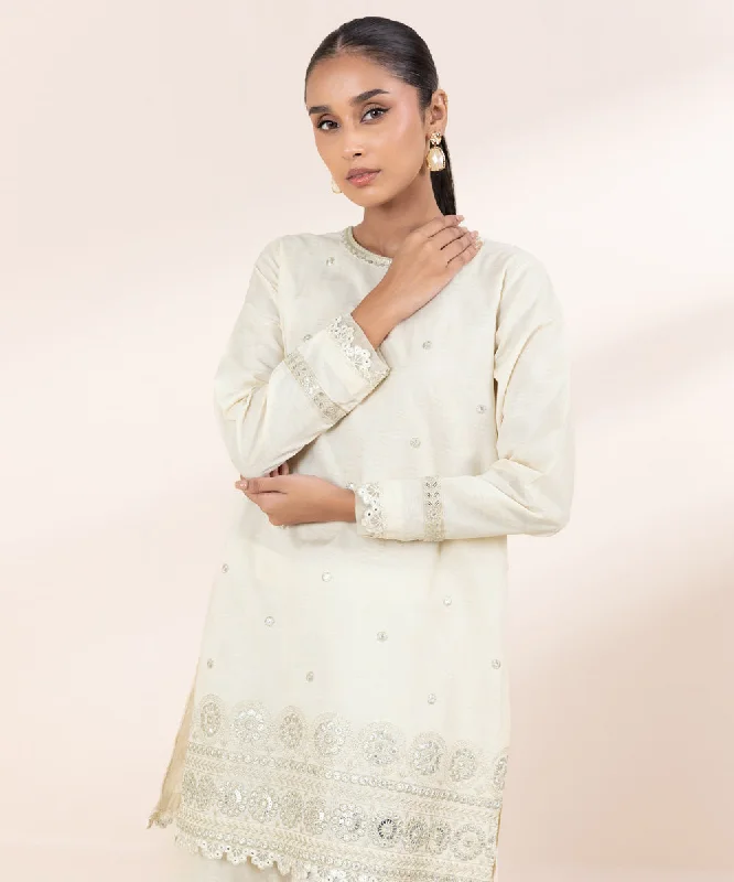 Embroidered Cotton Jacquard Shirt