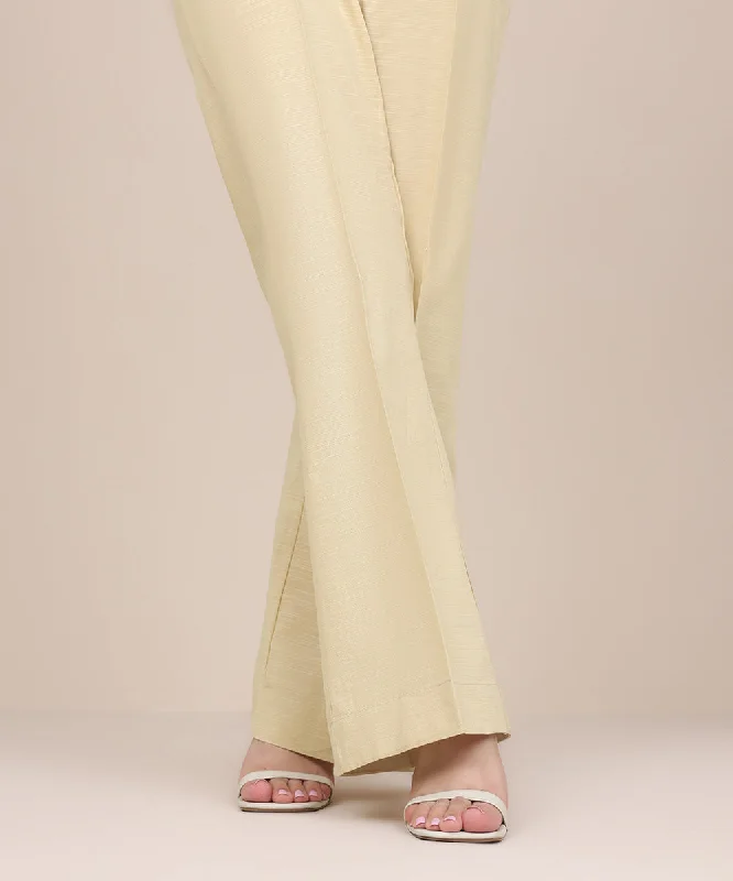 Khaddar Boot-Cut Pants