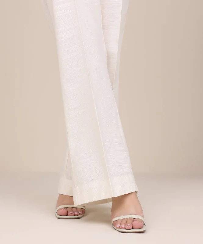 Khaddar Boot-Cut Pants