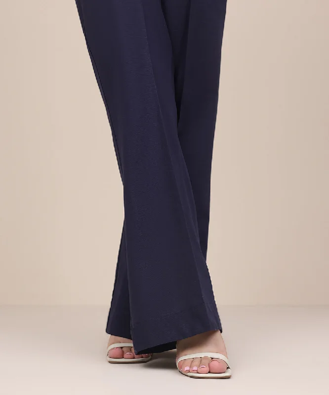 Khaddar Boot-Cut Pants