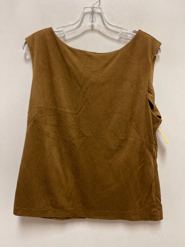 Top Sleeveless By Banana Republic In Brown, Size: M