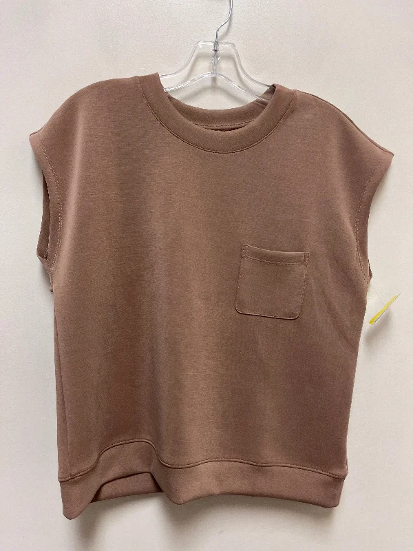 Top Sleeveless By Flx In Brown, Size: M