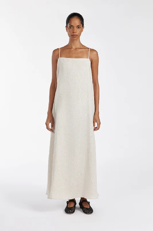 JEM NATURAL LINEN MAXI DRESS