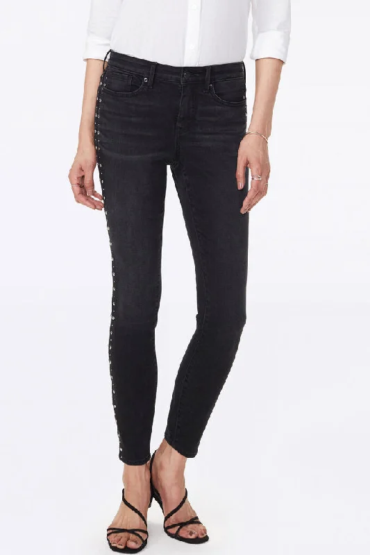 Ami Skinny Jeans With Studded Side Seams