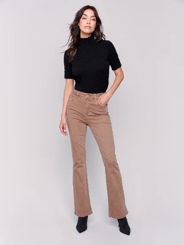 Bootcut Twill Pants - Truffle