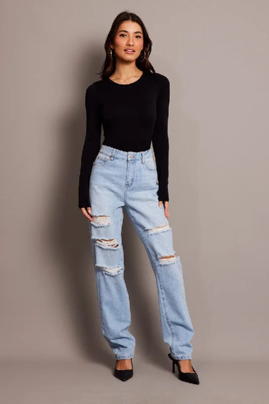 Denim Boyfriend Jean High Rise