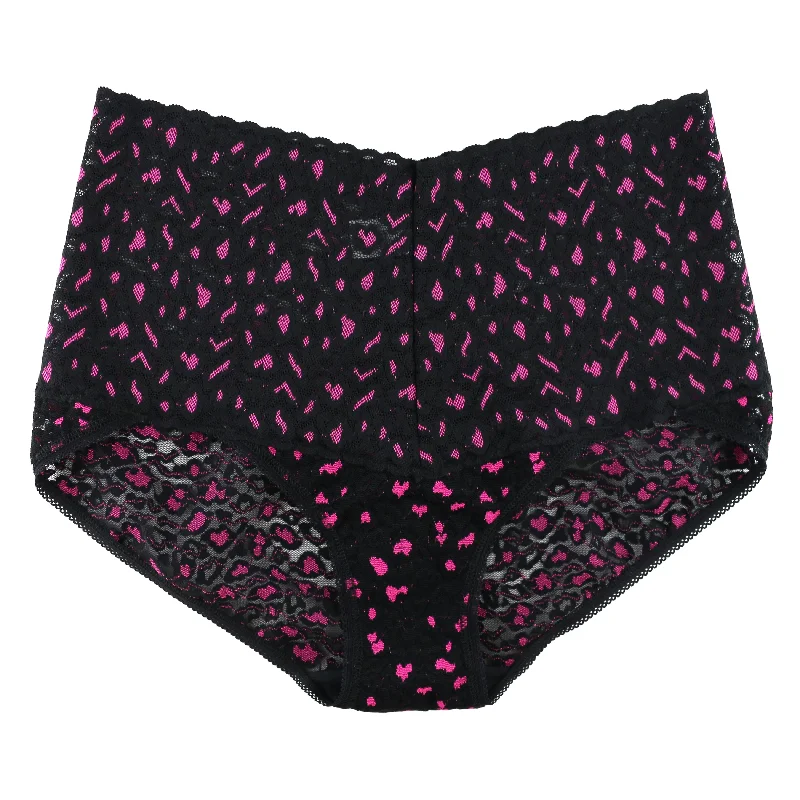 Cross-Dyed Retro V-Kini | Black/Tulip Pink