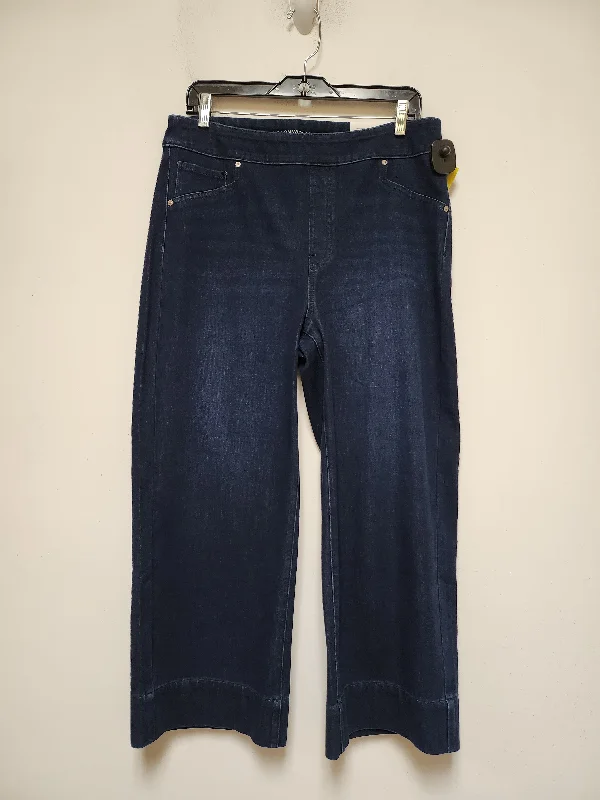 Jeans Cropped By Chicos In Blue Denim, Size: 12