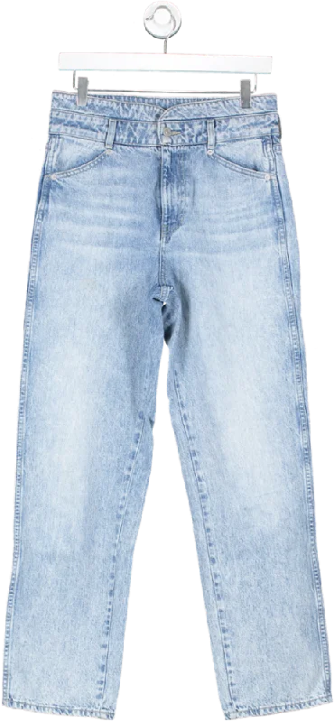 Veronica Beard Blue Blake Classic Straight High Rise Jeans UK S