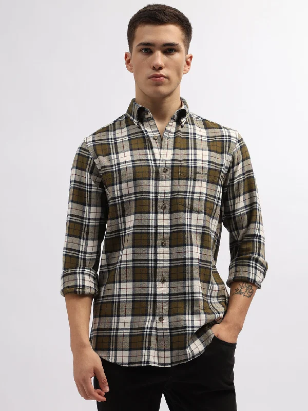 Gant Green Fashion Checked Regular Fit Shirt