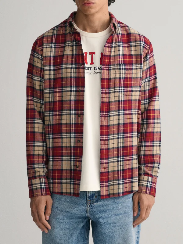 Gant Red Fashion Checked Regular Fit Shirt