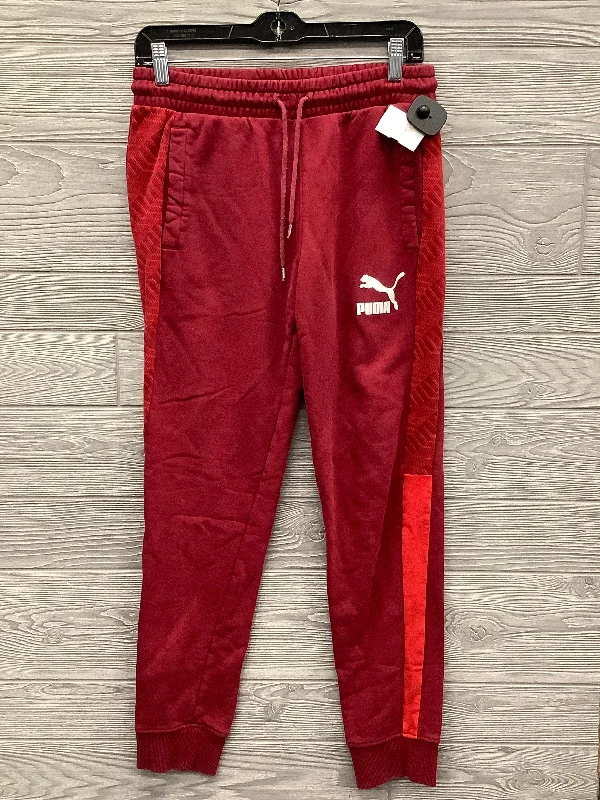 Athletic Pants By Puma In Red, Size: M