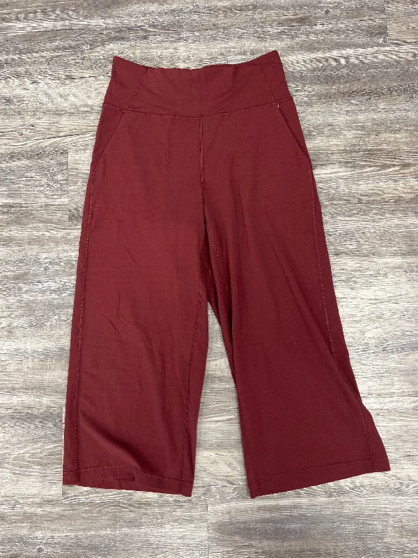 Athletic Pants Cropped By Lululemon In Red, Size: 10