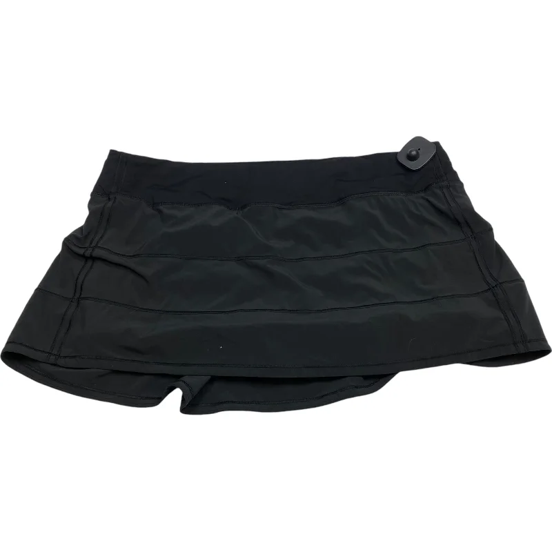 Athletic Skort Designer By Lululemon In Black, Size: 14