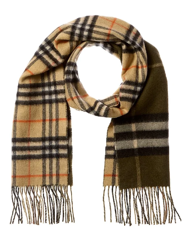 Burberry Reversible Check Cashmere Scarf