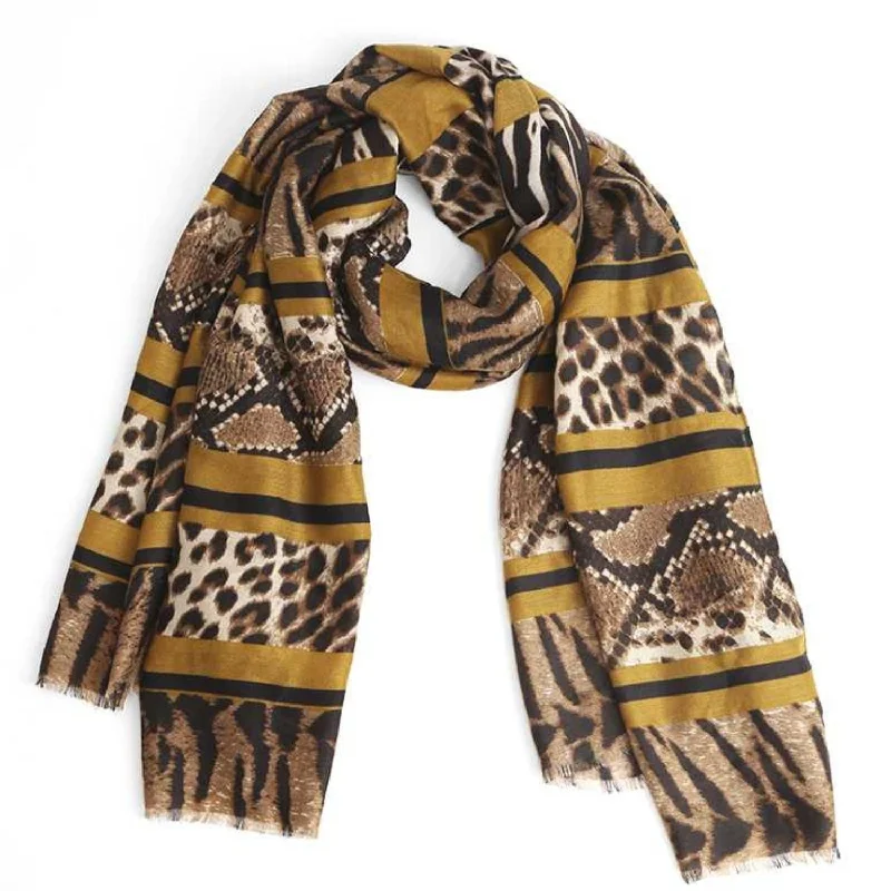 Fashion Animal Print Skinny Scarf