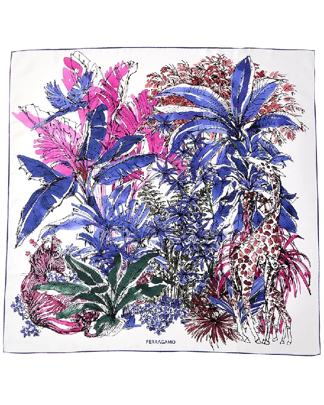 Ferragamo Print Silk Scarf