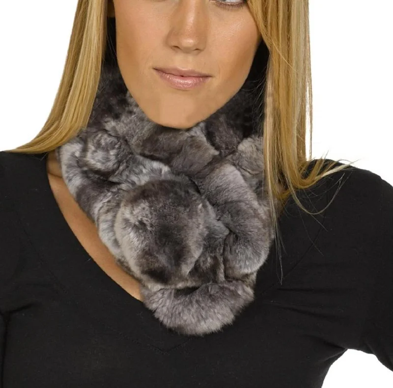 Fur Scarf In Grey