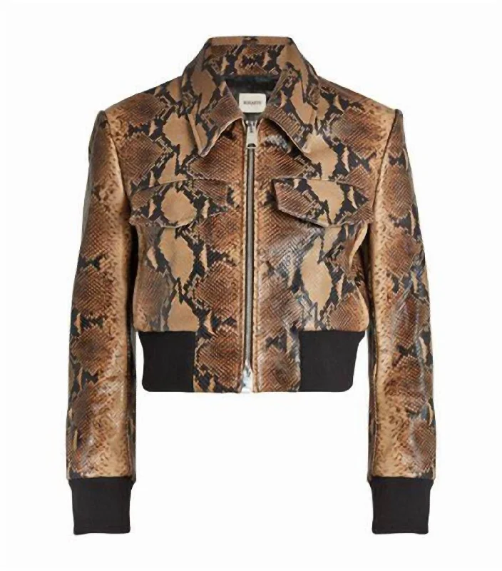 Hector Jacket In Brown Snake