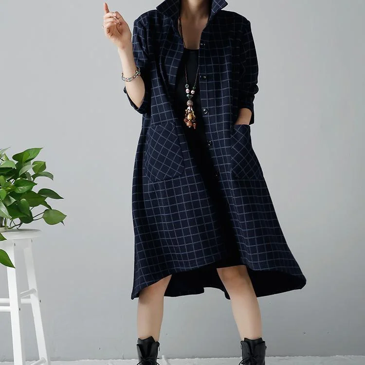 Navy plaid winter shirt dresses oversize cardigans