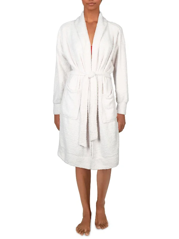 Womens Fuzzy Nightwear Long Robe