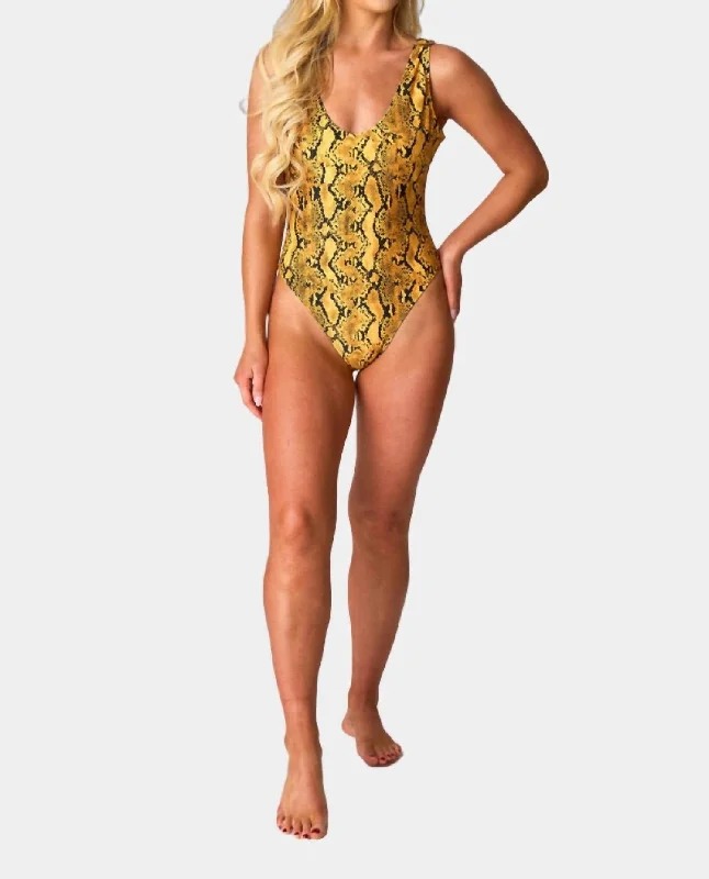 Bondi One-Piece Swimsuit In Snake Charmer