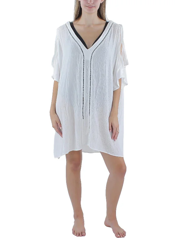 Plus   Womens Ladder Stitch Dress Cover-Up