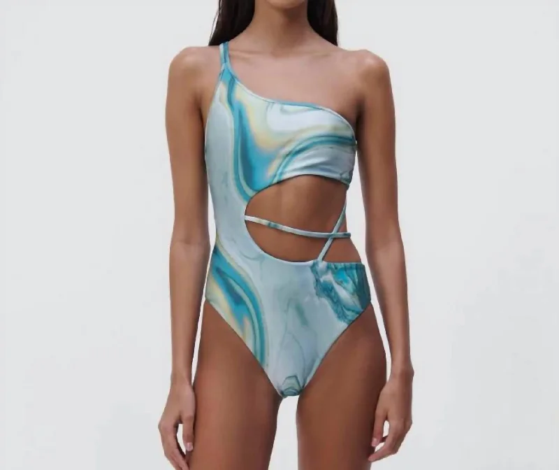 Storm One Piece Swimwear In Mable Print