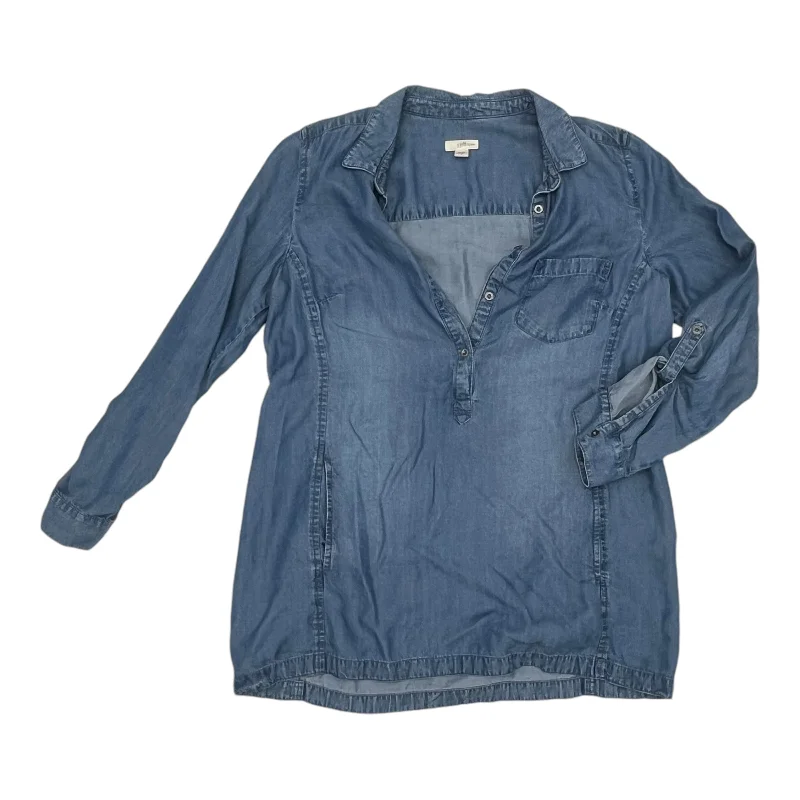 Top Ls By J. Jill In Blue Denim, Size:S