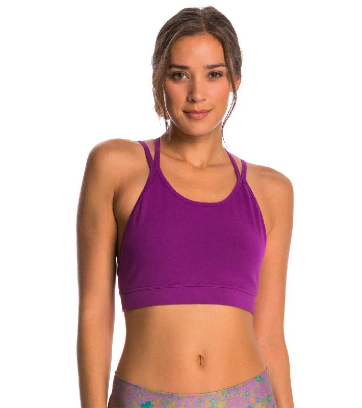 Hard Tail Double Cross Yoga Bra Orchid