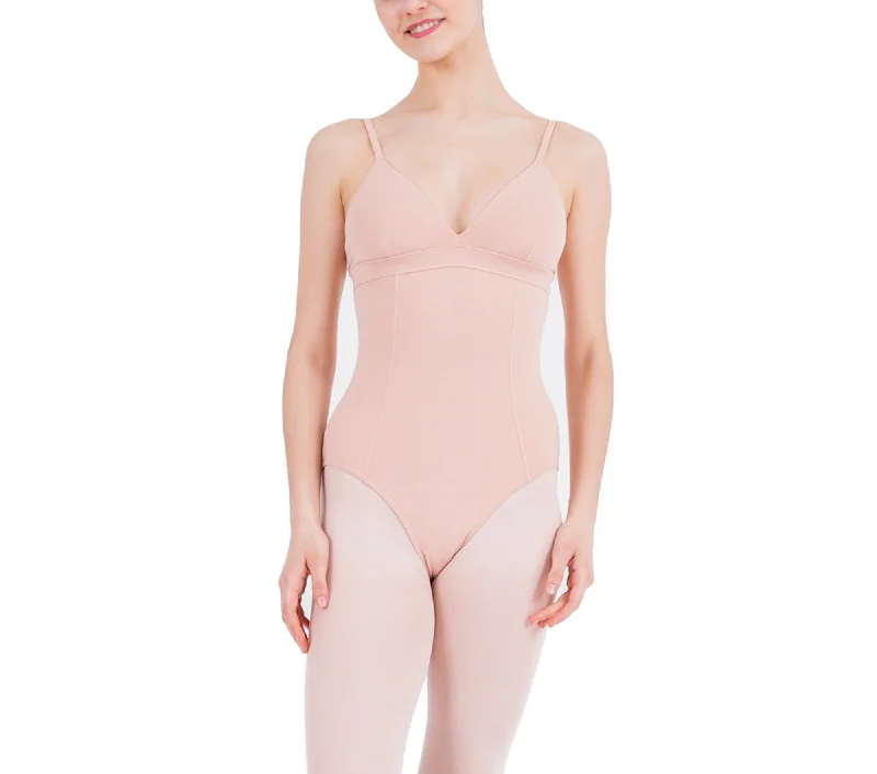 Leotard with thin straps