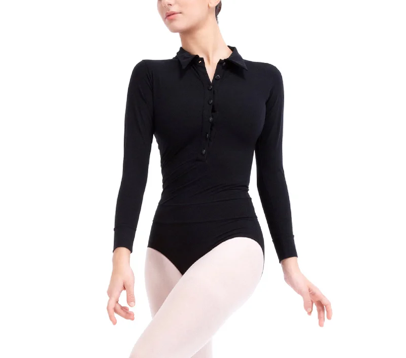 Shirt collar leotard-just arrive