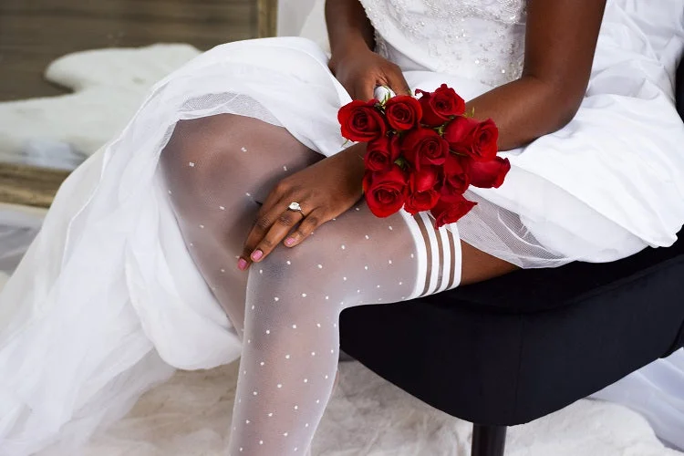 Bridal Brooke LeAnne Thigh Highs. Petite to Plus Size