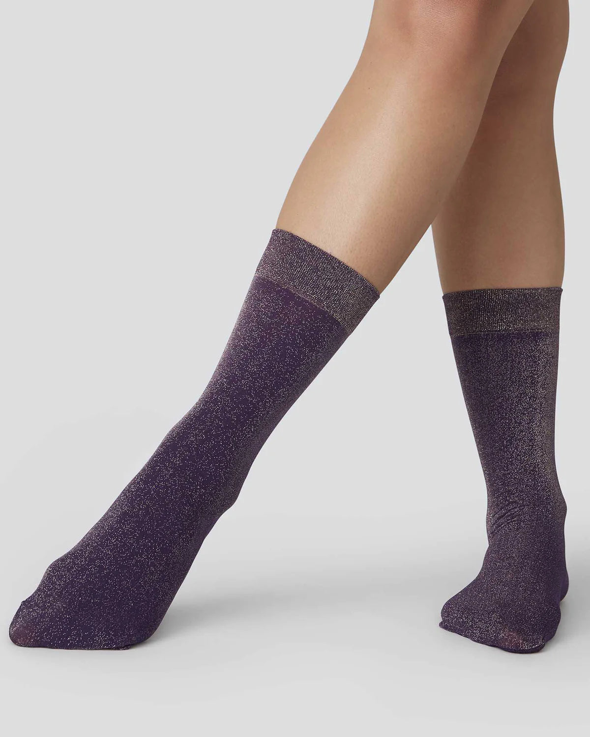 Ines Shimmery Socks - Plum