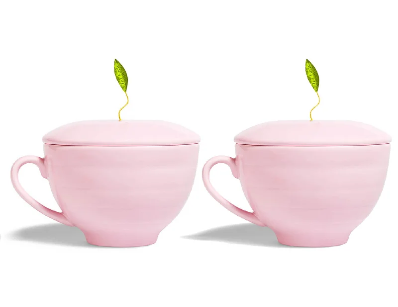 Rose Pink Café Cup Duo